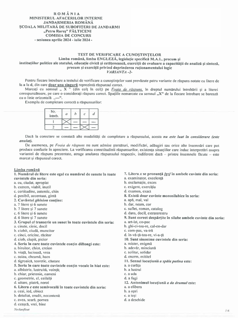 Test Si Grila e v2 | PDF
