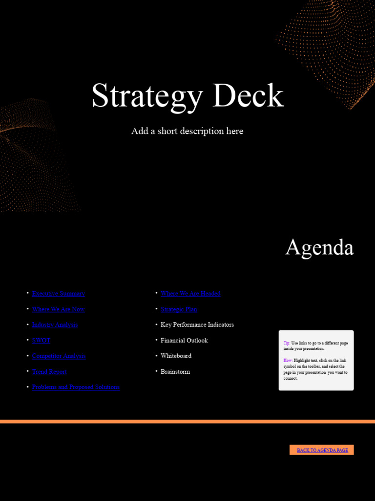 Strategy Deck Business Presentation in Purple White Modular Abstract ...
