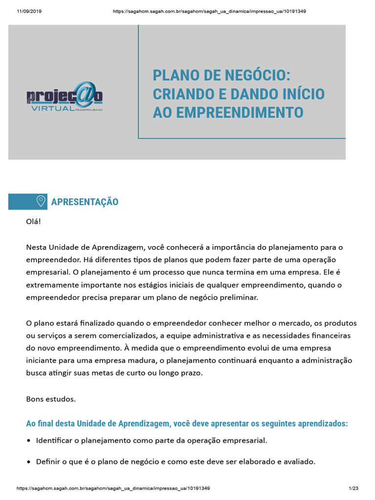 Plano de Negócio: Guia para Empreendedores | PDF | Empreendedorismo ...
