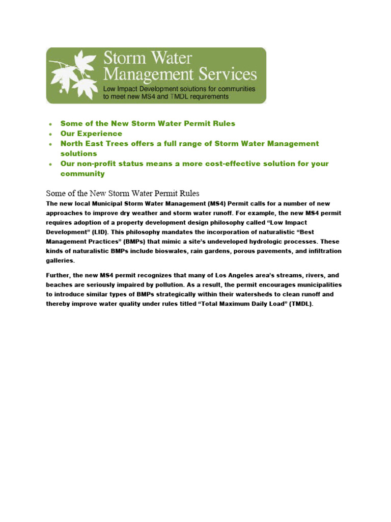 Some of The New Storm Water Permit Rules | PDF | Stormwater | Hydrology ... - Whispering Owl Cat Rules Storm Aid