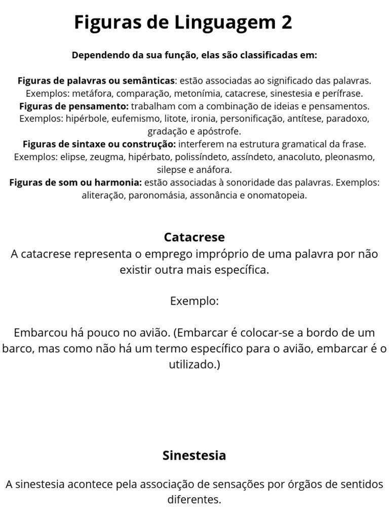 Figuras de Linguagem: Exemplos e Tipos | PDF | Metáfora | Linguística