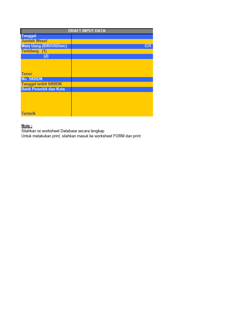 Contoh Format SKBDN Bank Mandiri | PDF