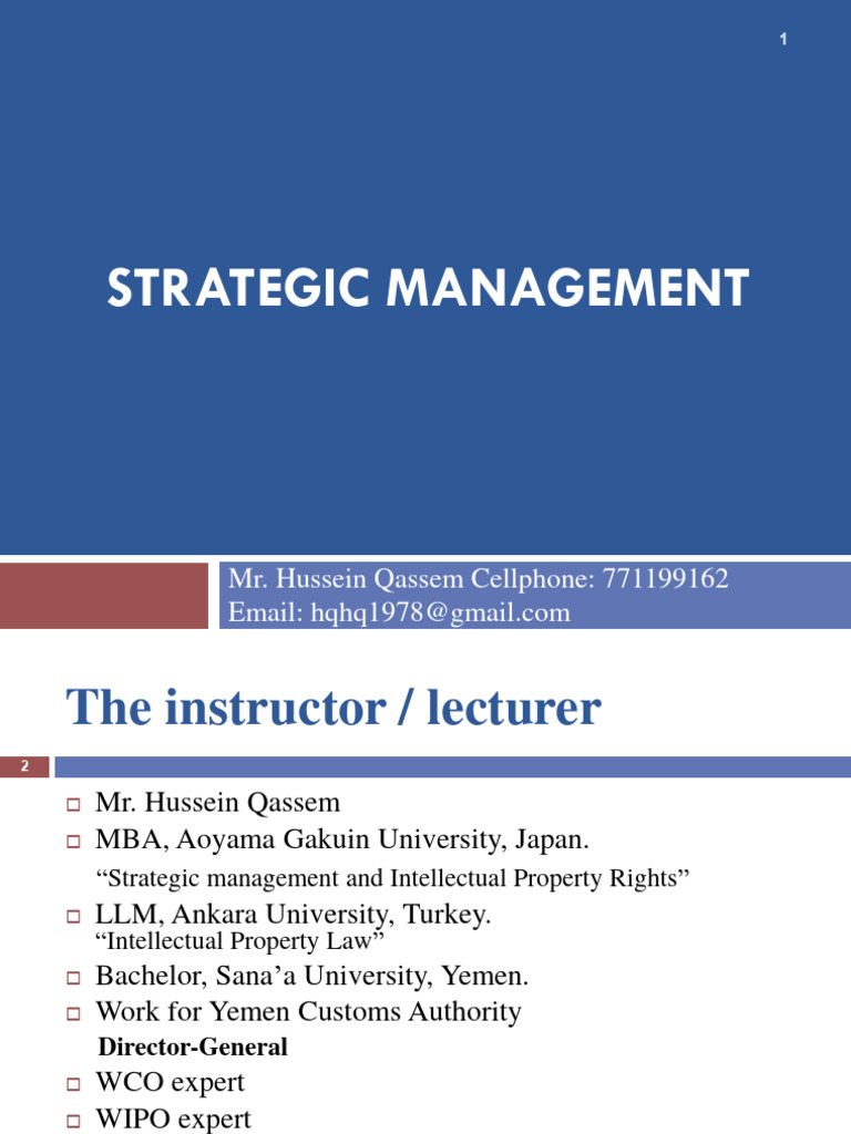 Strategic Management Handout 2022-2023-Student | PDF | Strategic ...