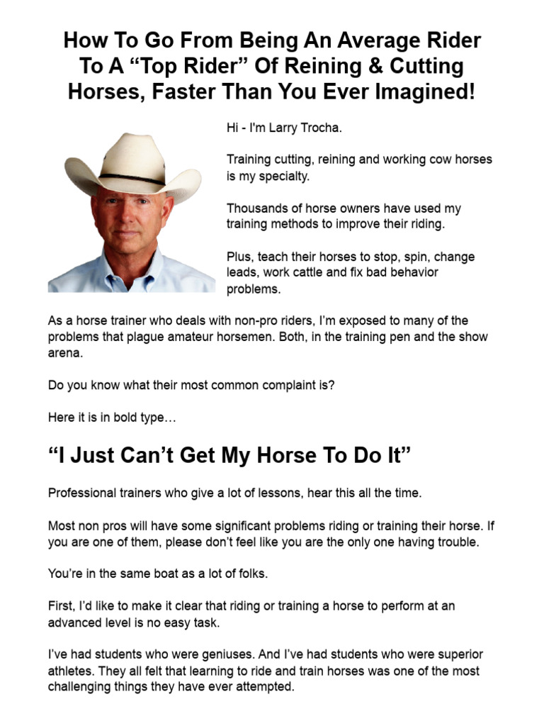 Top Rider Training Manual | PDF | Saddle | Equestrianism