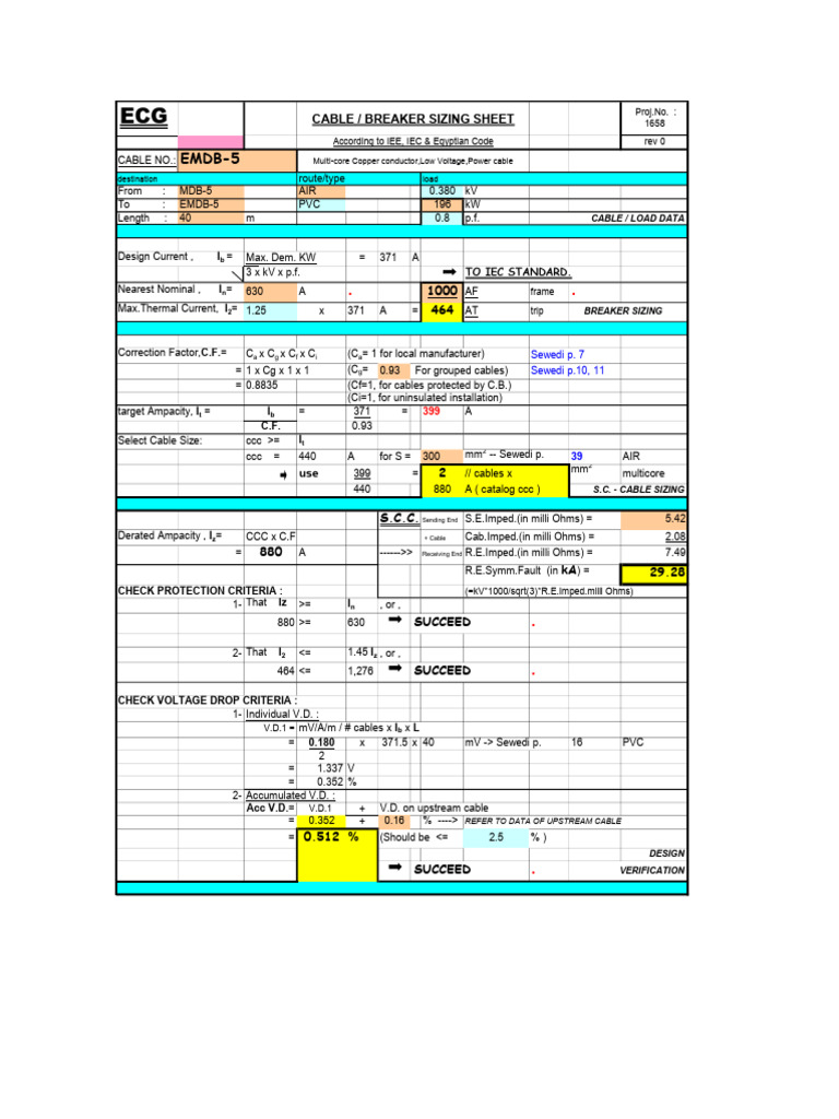Cable Sizing and Protection Criteria Guide | PDF | Electricity | Wire