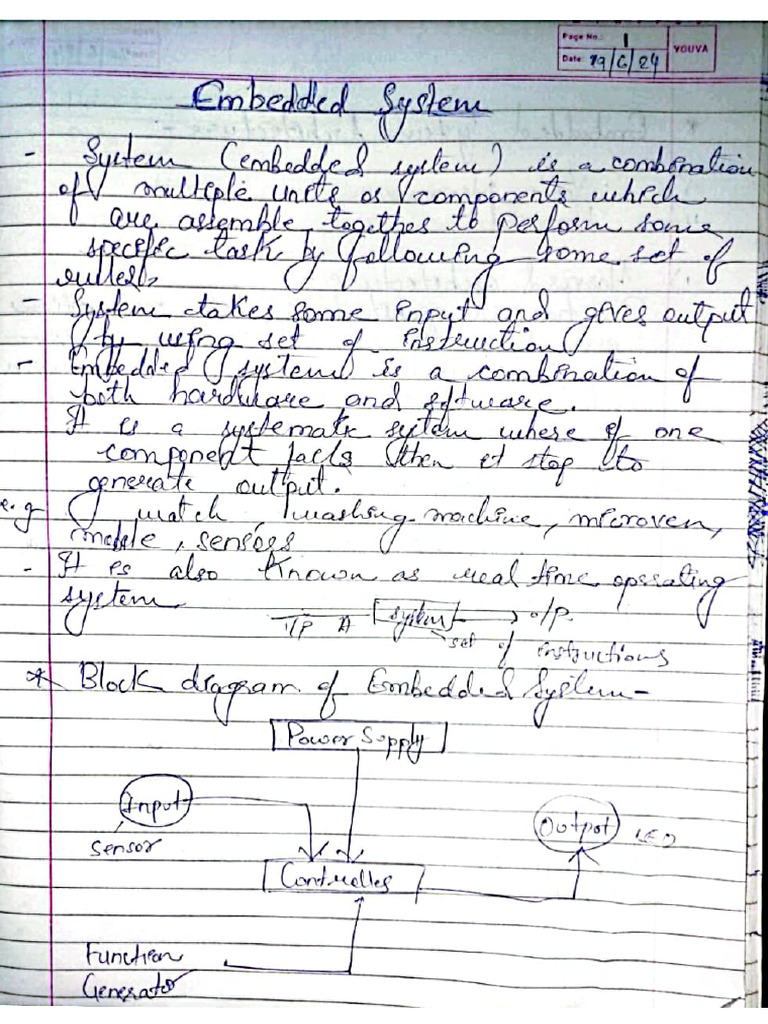 Embedded System Handwritten Notes | PDF
