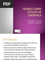 Teorias sobre estilos de liderança