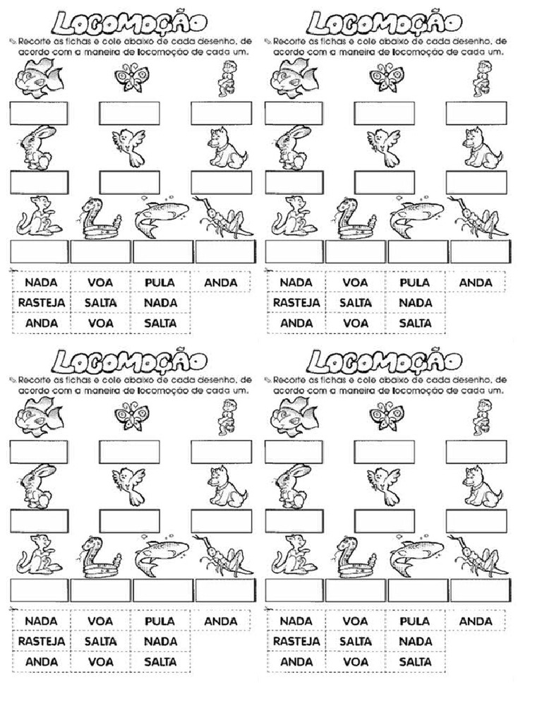 3º Ano - Locomoção Dos Animais | PDF