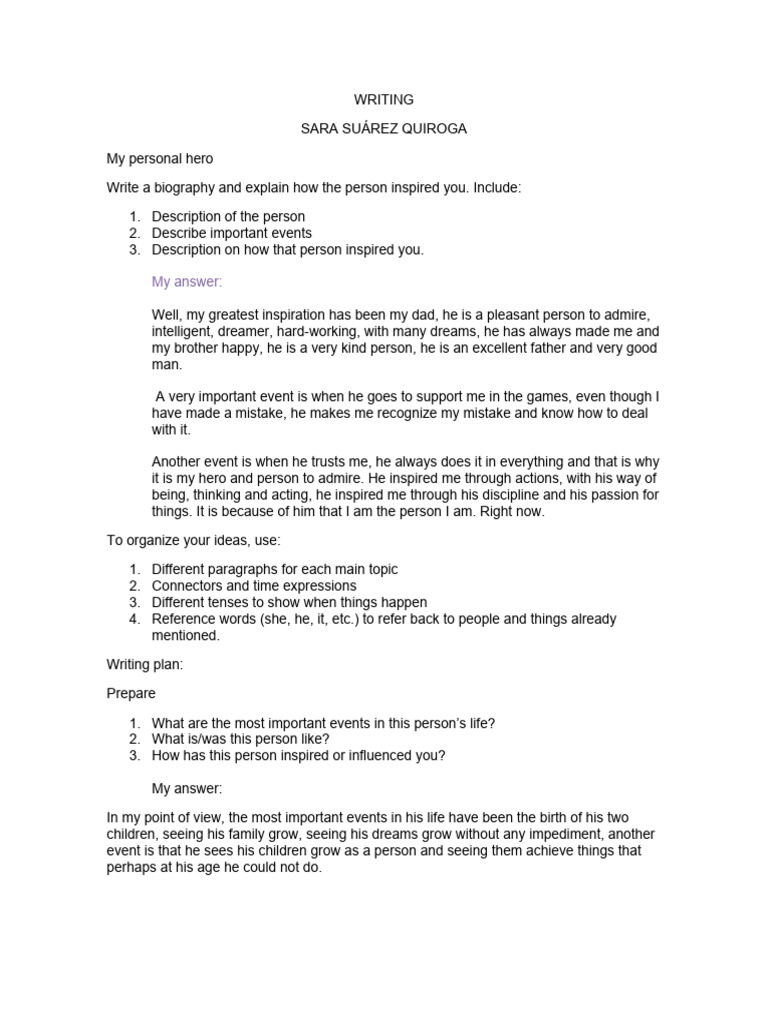 Writing Sara Suárez | PDF