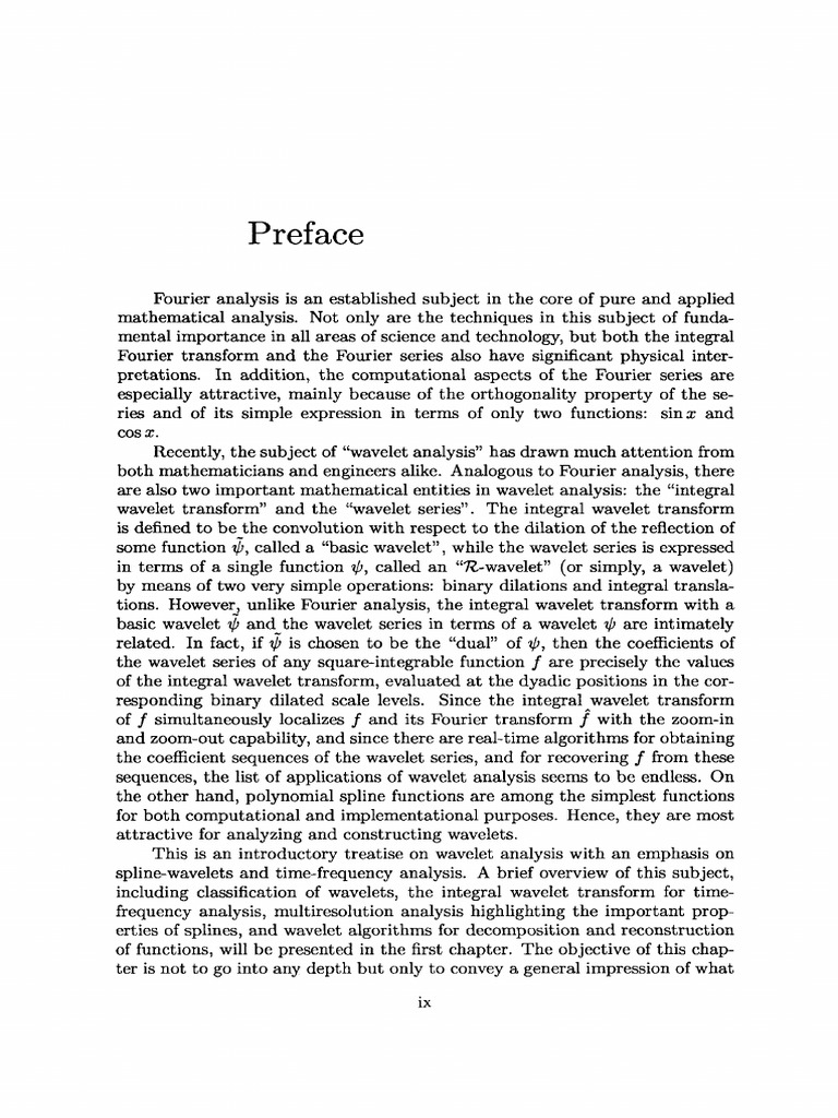 Preface - 1992 - Wavelet Analysis and Its Applications | PDF | Wavelet ...