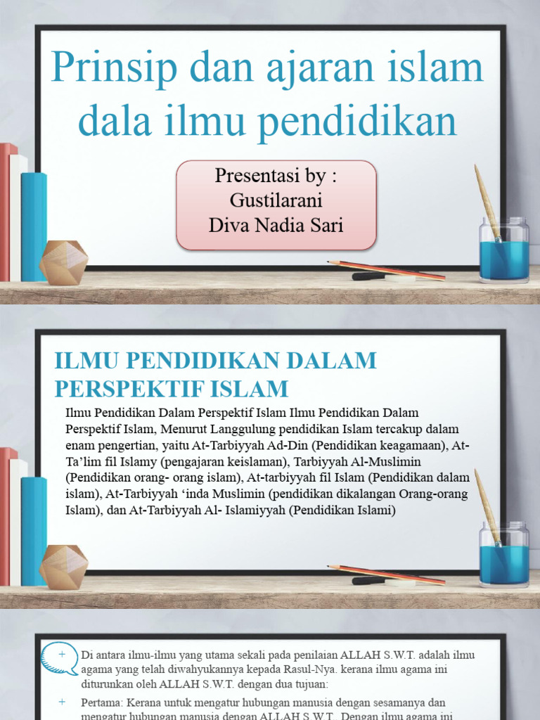 Prinsip Dan Ajaran Islam Dalam Ilmu Pendidikan | PDF