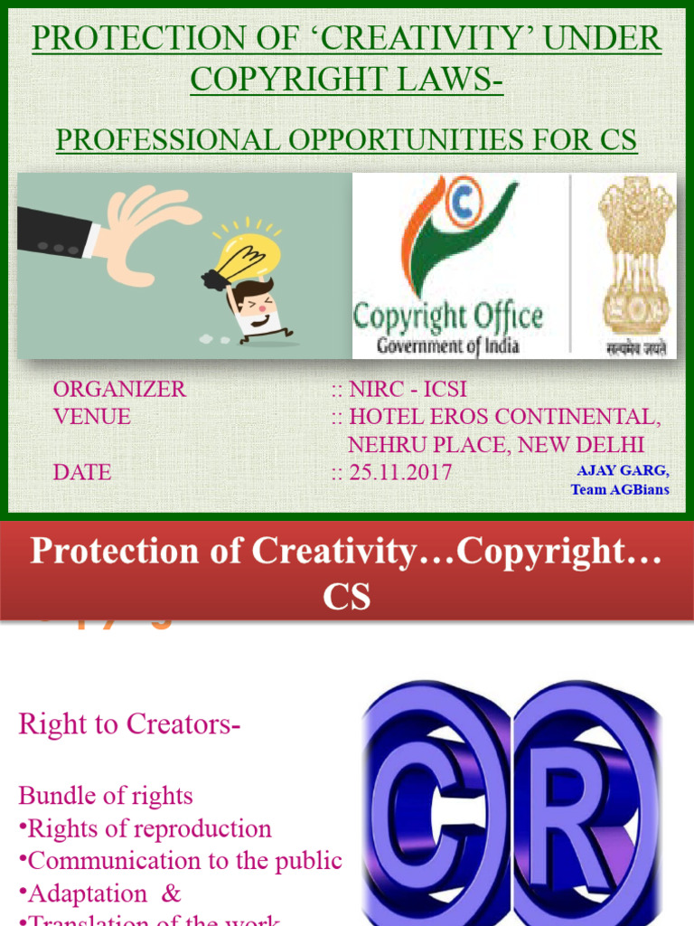 Copyright Protection for Creators in India | PDF | Copyright ...