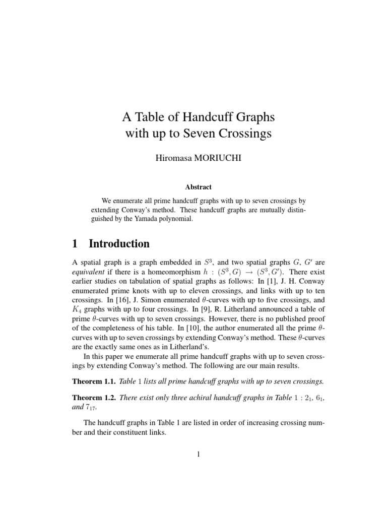 Enumeration of Handcuff Graphs | PDF | Vertex (Graph Theory) | Graph Theory