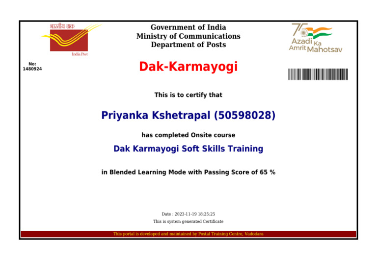 Final Certificate | PDF