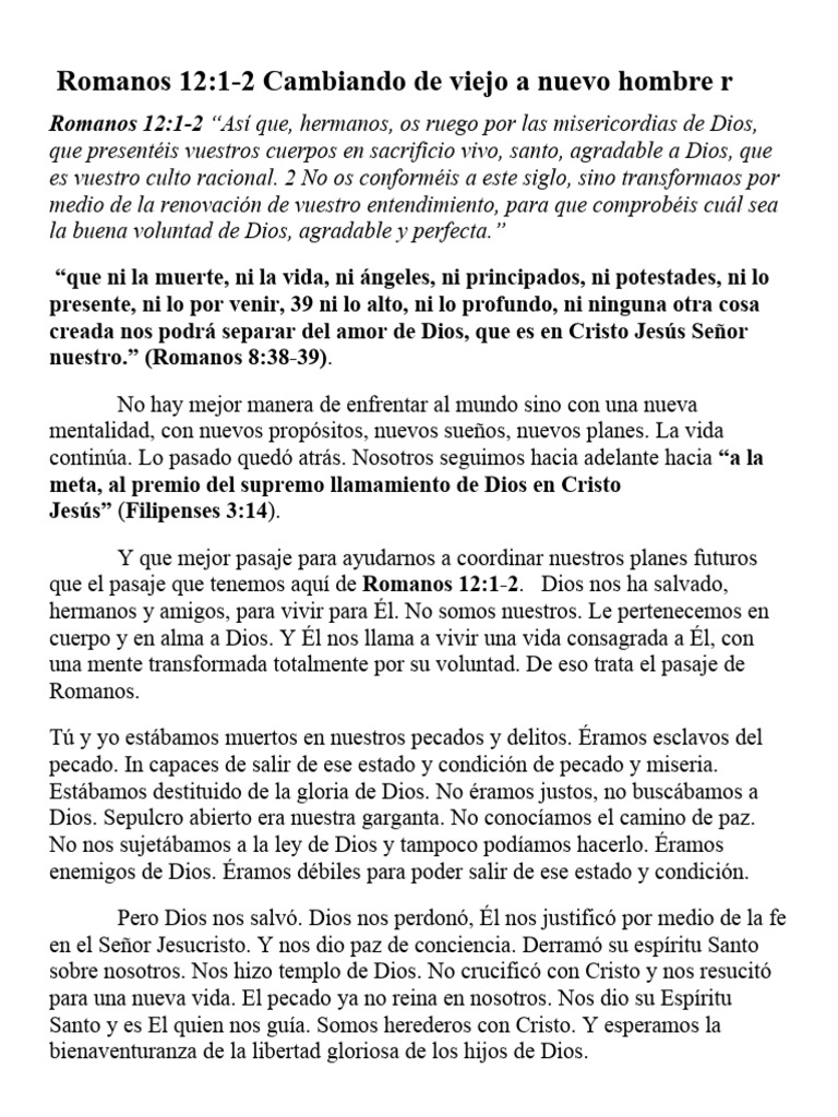 Cambiando Nuestra Forma de Pensar | PDF | Cristo (título) | Dios