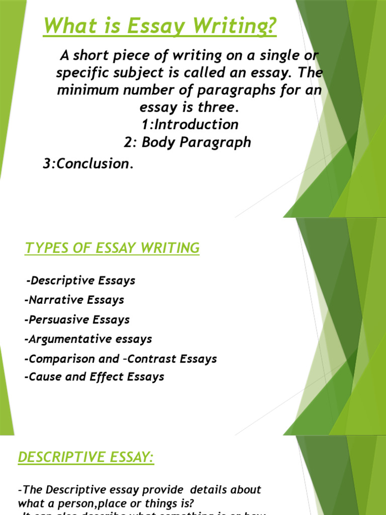 Types of Essay Writing Explained | PDF | Essays | Reason