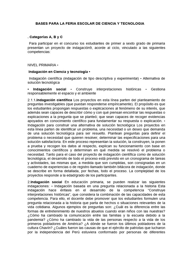 Feria Escolar de Ciencia y Tecnología | PDF | Contaminación | Cambio ...