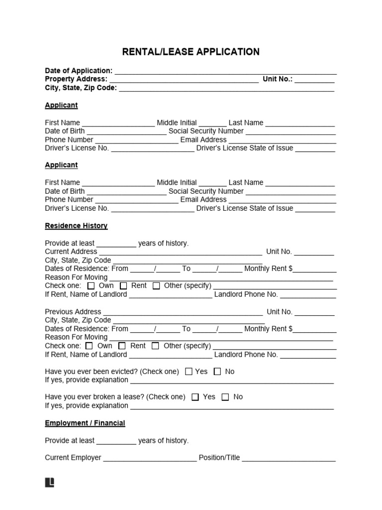 Rental Application Texas | PDF | Renting | Landlord