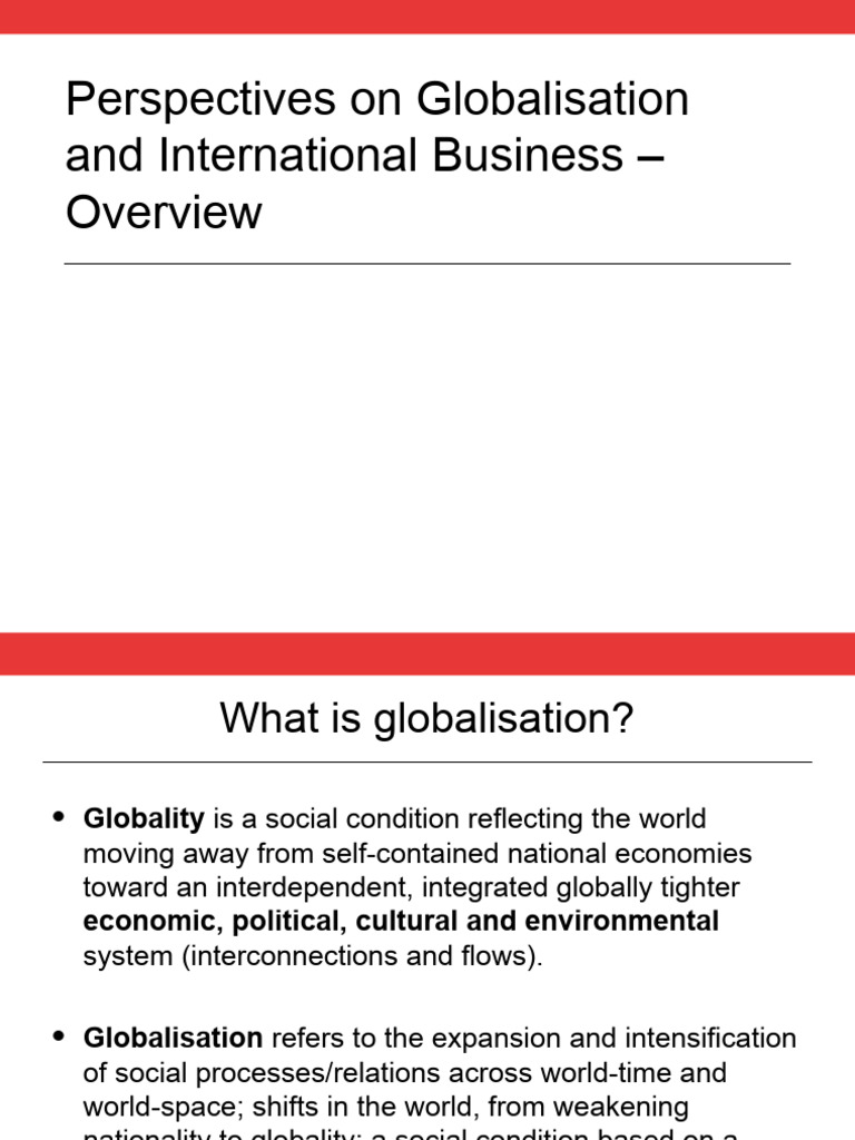 Globalisation and International Business Insights | PDF | Globalization ...