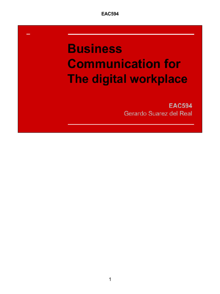 EAC594 Day 6 Slides - Notes | PDF | Information
