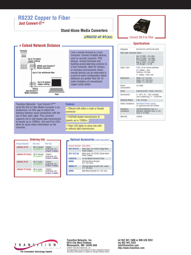 Fibra Transition 5100170 | PDF | Optical Fiber | Computer Engineering