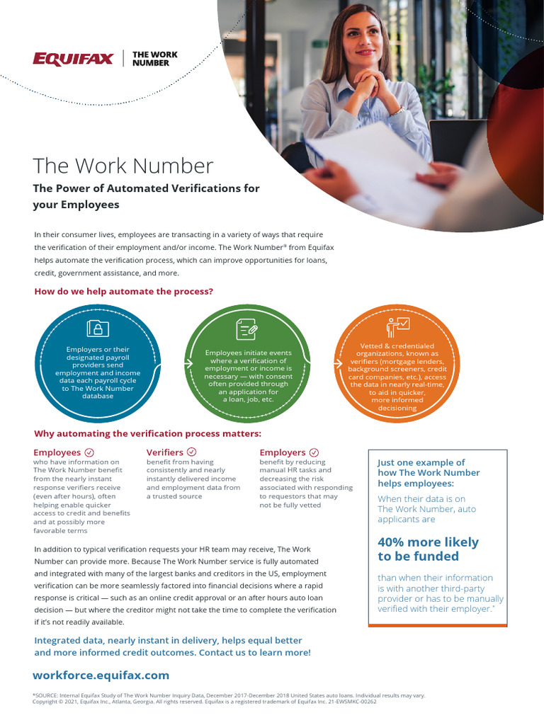 The Work Number-Product Sheet-Automated Verifications For Your ...