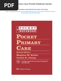 Pocket Primary Care (Pocket Notebook Series) - ISBN 1496378652, 978-1496378651