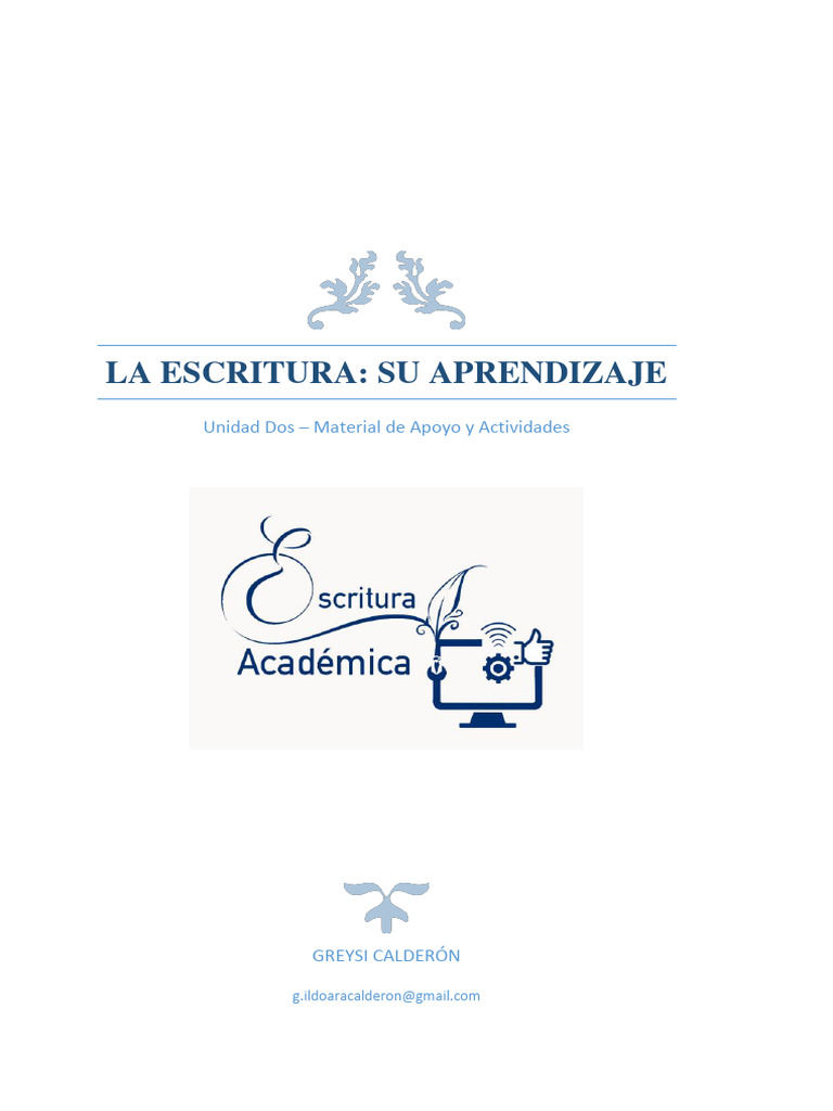 2.+Material+de+Apoyo+y+Contenido+ +LA+ESCRITURA+ | PDF | Sicología ...