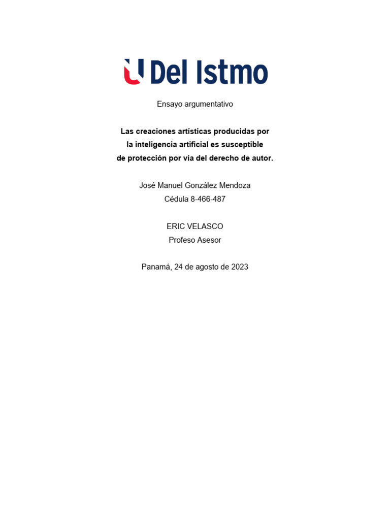 Derechos de autor en IA artística | PDF | Inteligencia artificial ...