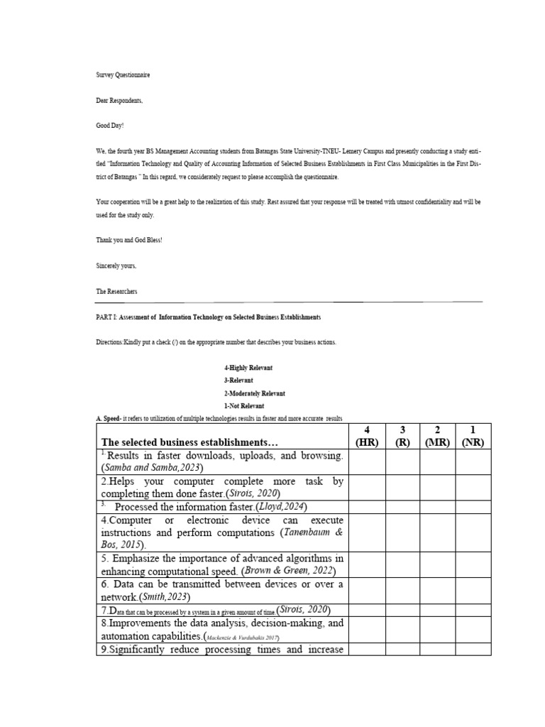IT Impact on Accounting Quality Survey | PDF | Information | Usability