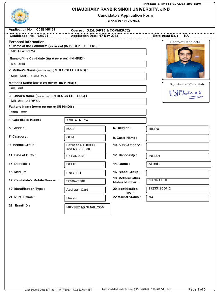 Registration Form | PDF