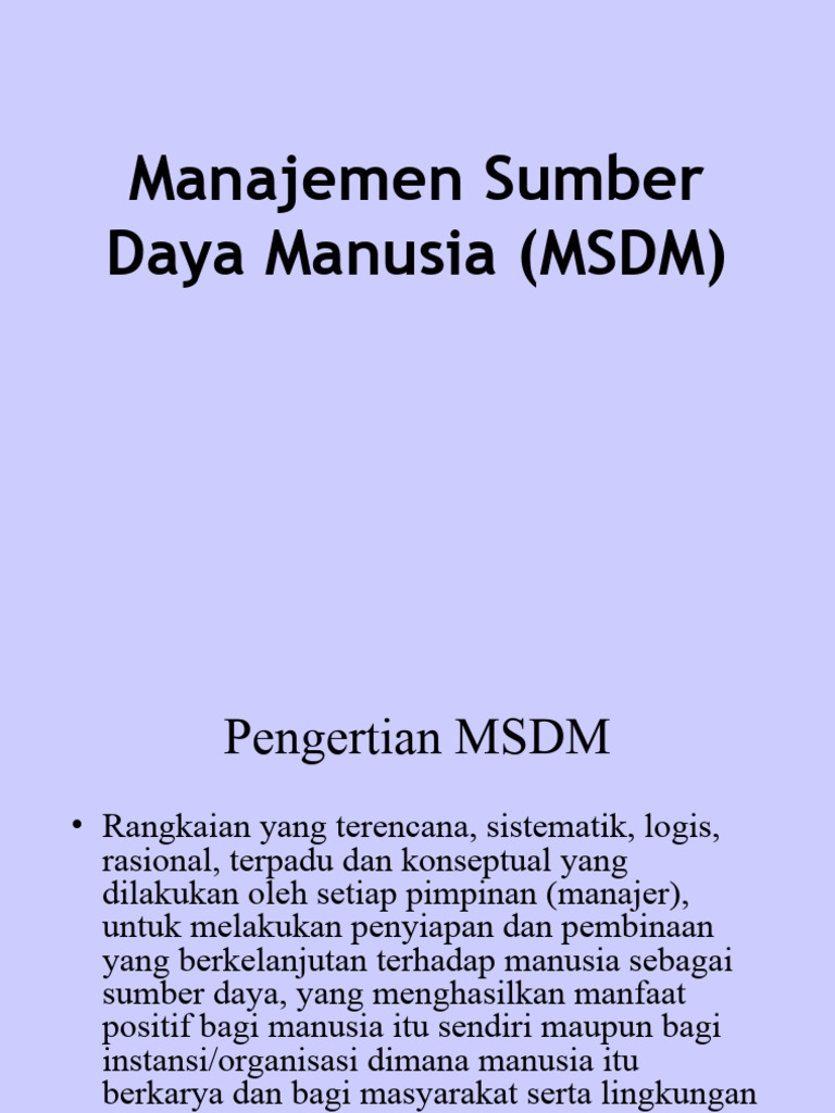 MSDM 1 | PDF