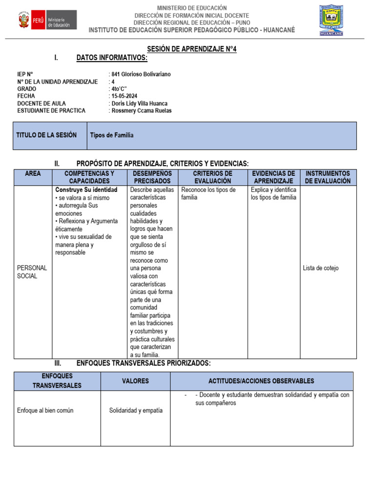 Tipos de Familia en Educación Primaria | PDF | Familia | Maestros