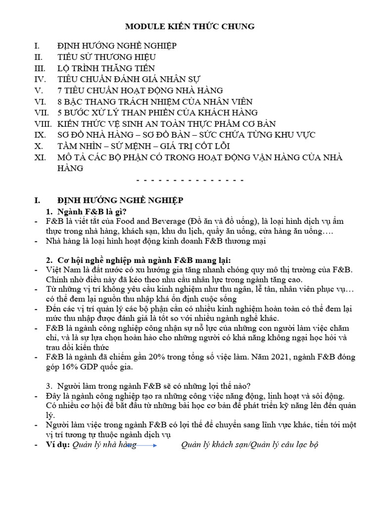 Module Kiến Thức Chung | PDF