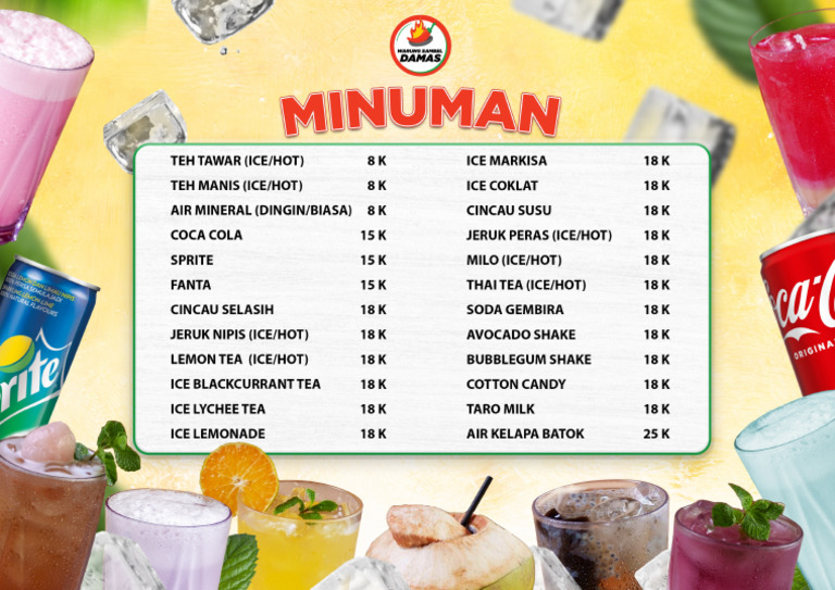 Menu Minuman Reguler | PDF