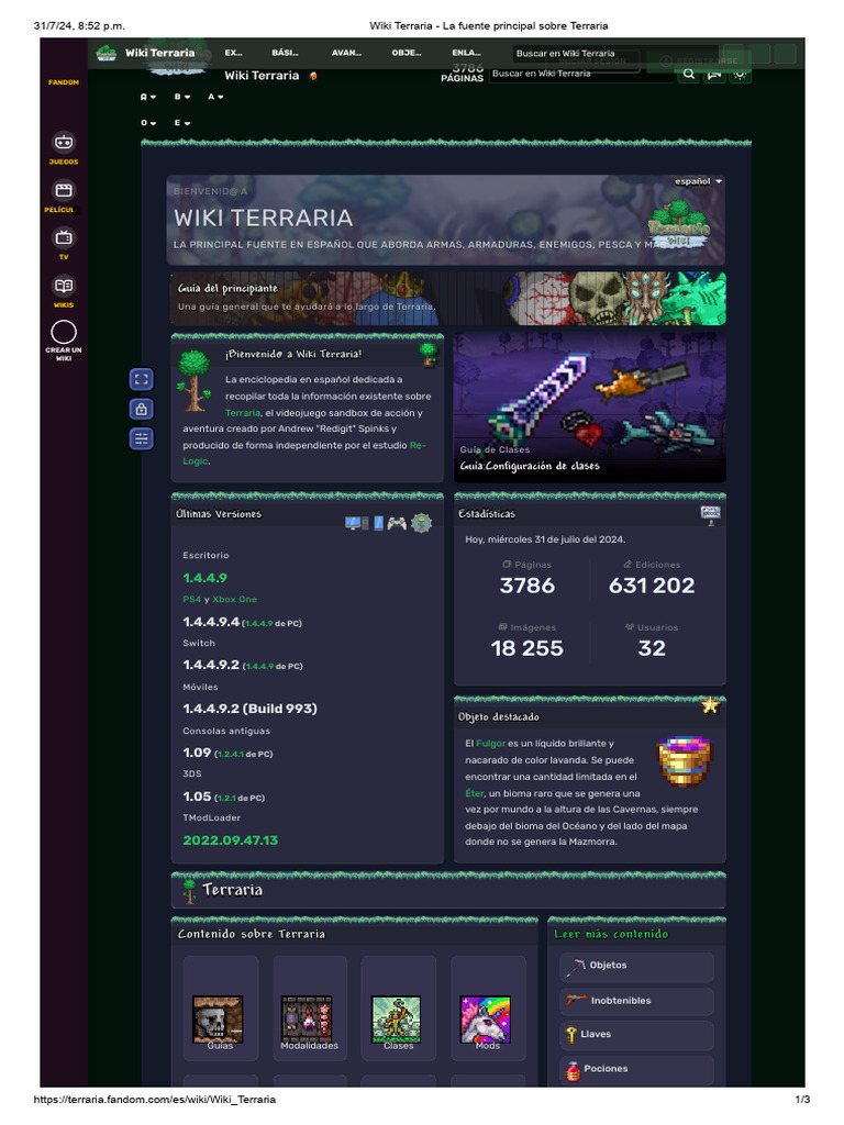 La Fuente Principal Sobre Terraria | PDF | Wiki