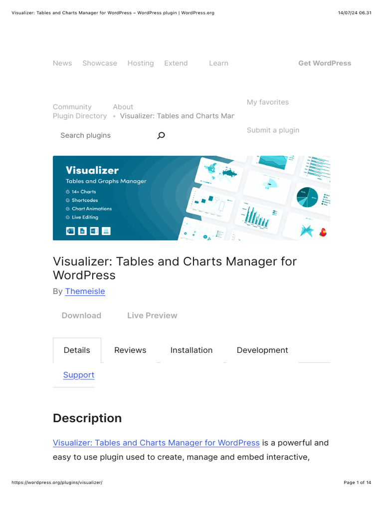 Visualizer: Tables and Charts Manager For WordPress - WordPress Plugin ...