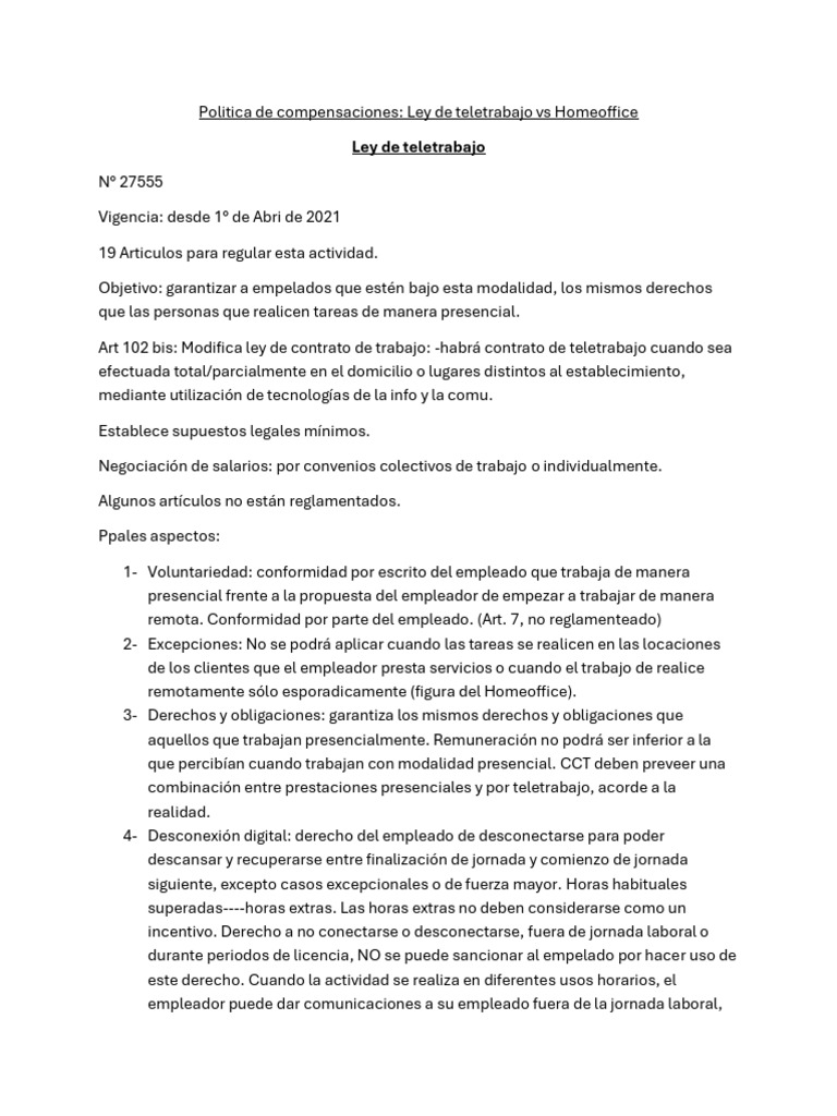 Politica de Compensaciones - Unidad 4.0 | PDF | Derecho laboral | Salario