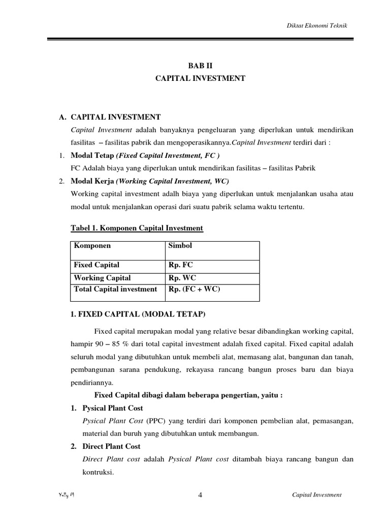 Capital Investment | PDF