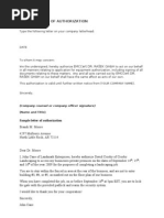 Sample Authorization Letter 1 | PDF