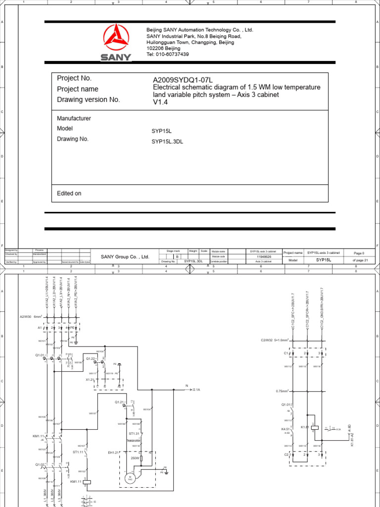 3 wiring list for 1 5mw pitch system electrical schematic diagram
