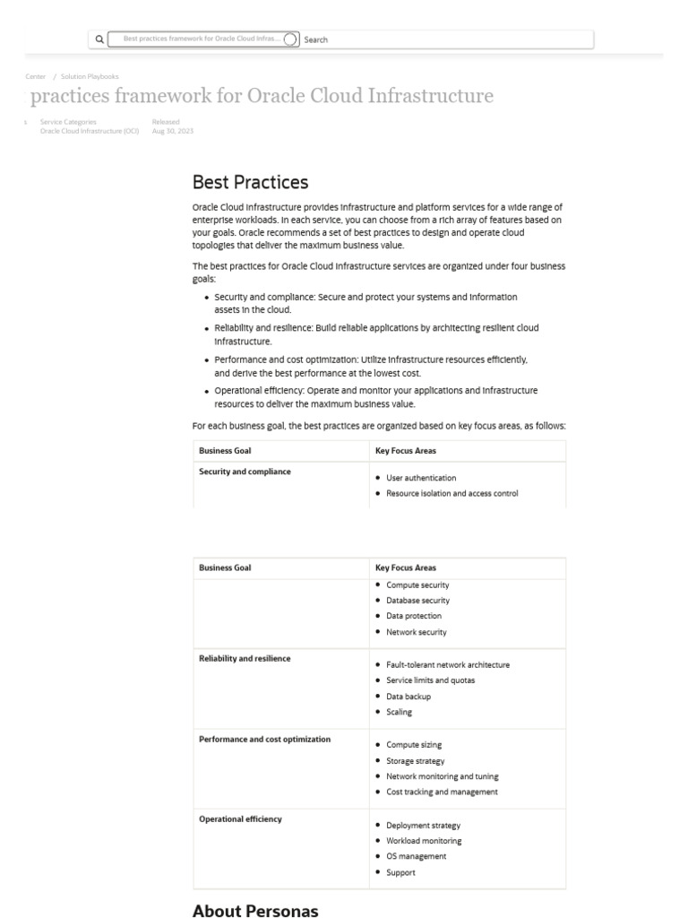 OCI Best Practices Framework Overview | PDF | Cloud Computing | Oracle ...