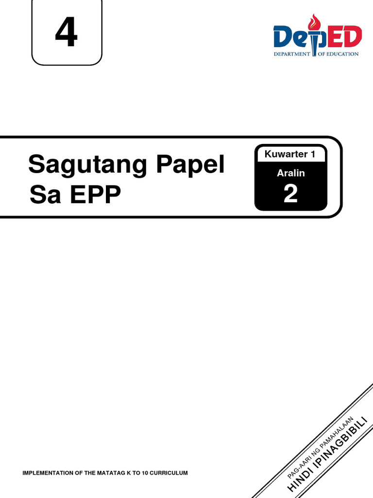 Q1 - WS - EPP 4 - Lesson 2 - Week 2 | PDF