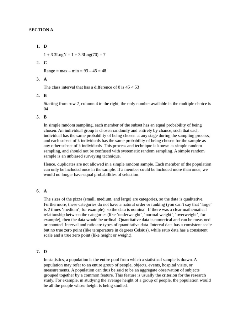 Statistical Analysis And Sampling Techniques Pdf