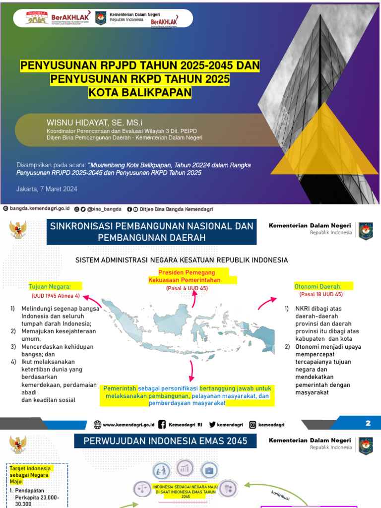 RPJPD dan RKPD Balikpapan 2025-2045 | PDF