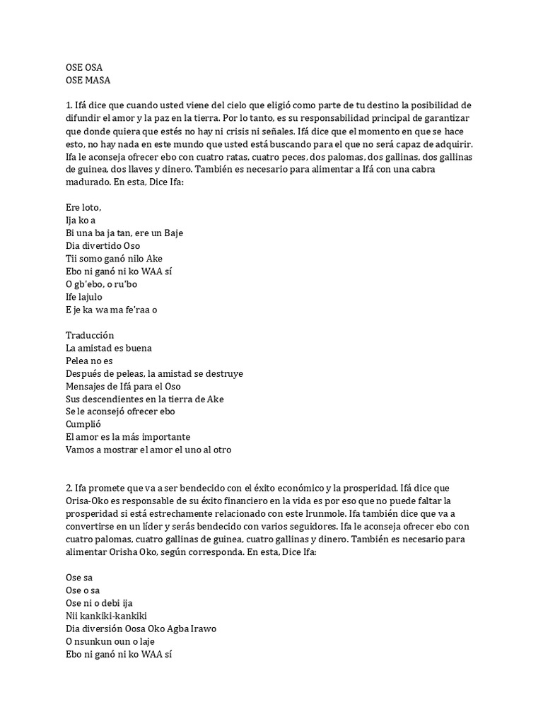 11 Ose Osa | PDF | Santeria