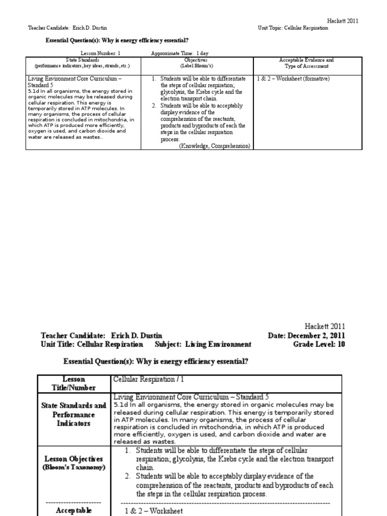 Cellular Respiration LP - 1 | PDF | Cellular Respiration | Biology