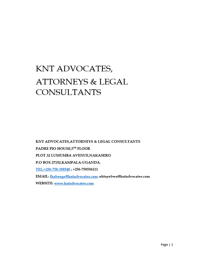 KNT Advocates: Legal Services Overview | PDF | Taxes | Employment