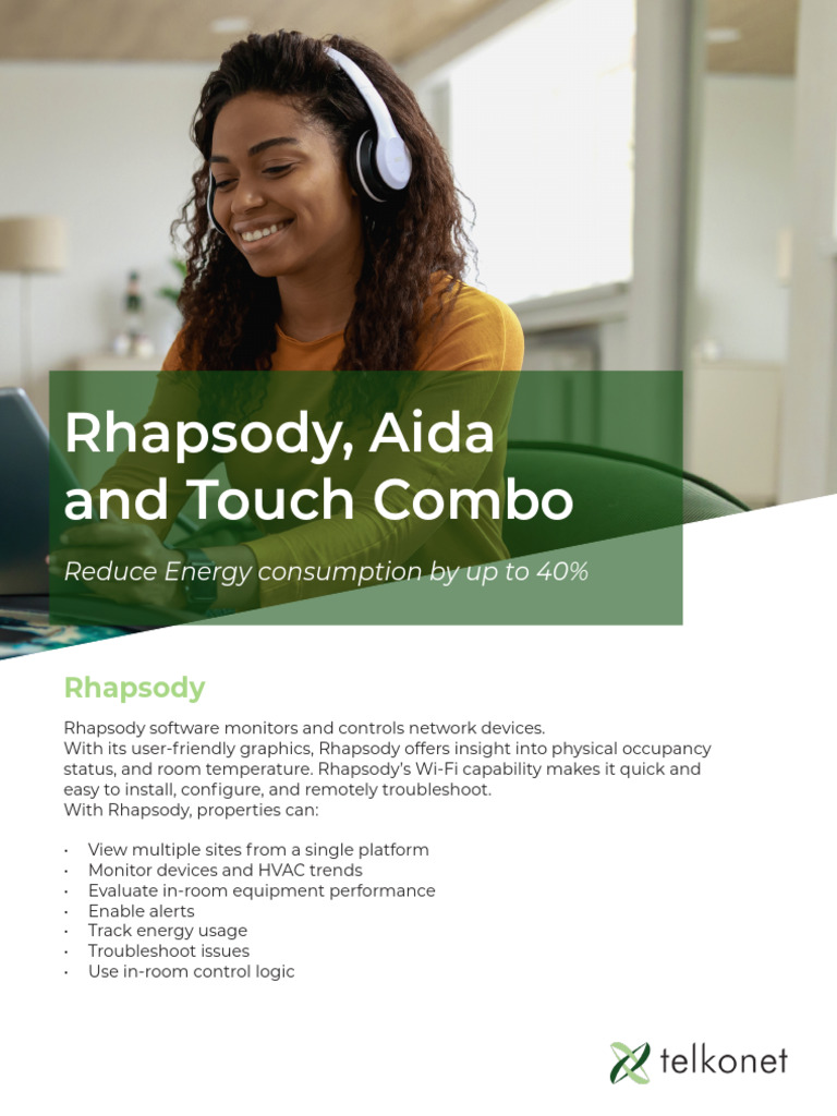 Telkonet - Rhapsody Aida Touch Combo Leaflet EN | PDF | Wi Fi ...