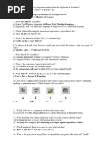Data Entry Operator Question Paper 1